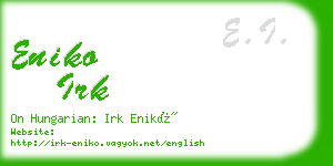 eniko irk business card